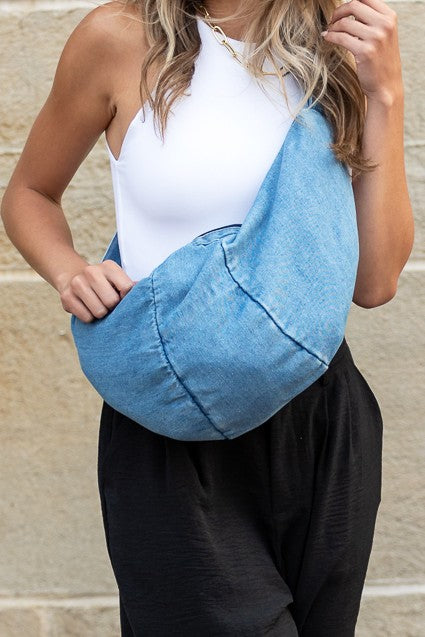 Large Tatum Denim Sling Bag