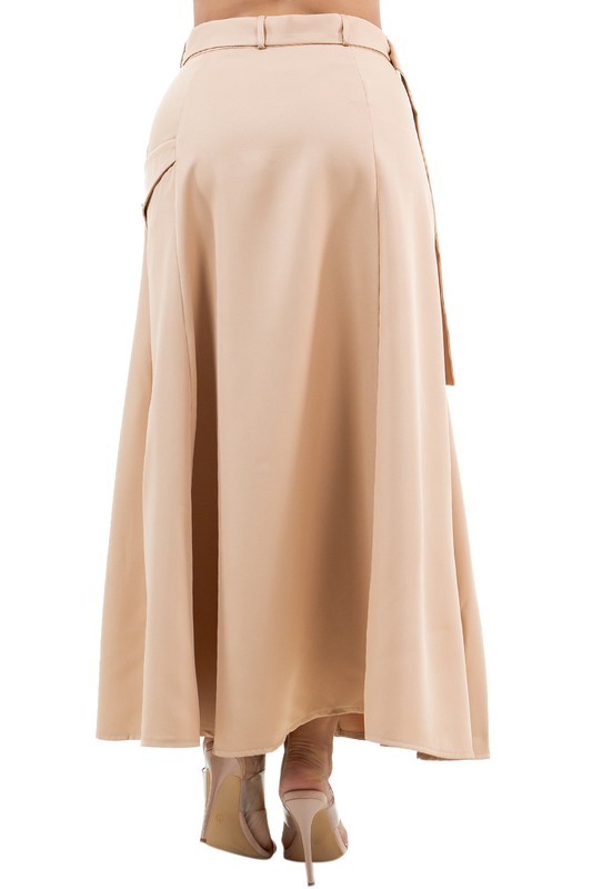 Adjustable D-Ring Long Maxi Skirt