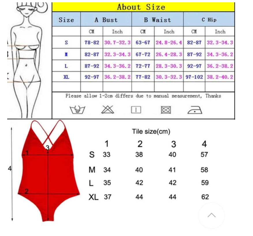 Open Back One-Piece Swimsuit - Solid Color Sexy Design