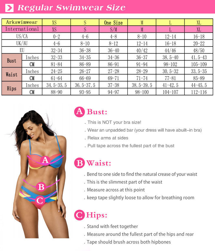 Split Triangle Bikini Set - Solid Color Cute Swimsuit