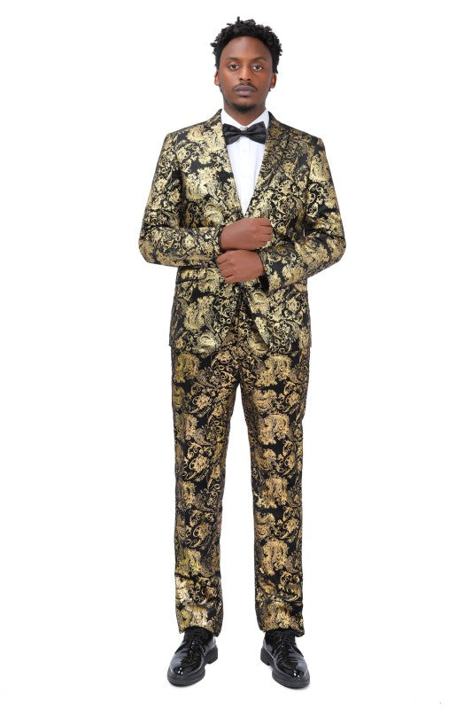 Mens Luxury Style Suit Set with Matching Pants - Fashions Envy
