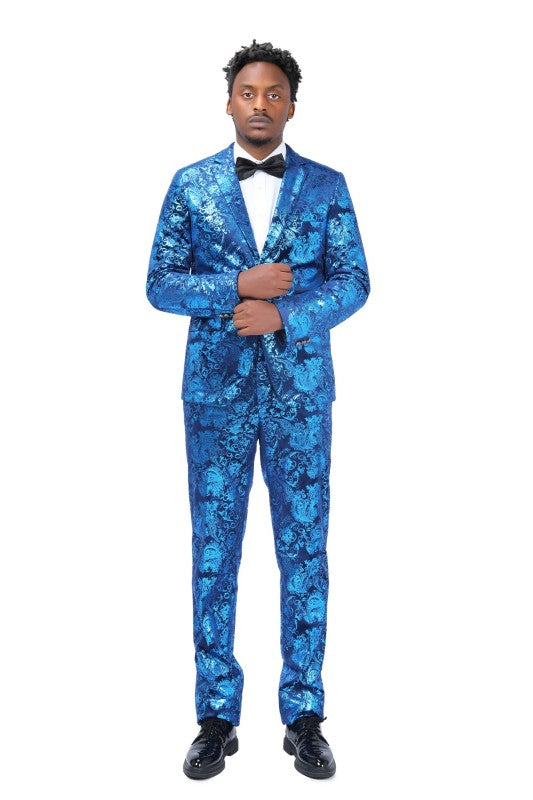 Mens Luxury Style Suit Set with Matching Pants - Fashions Envy