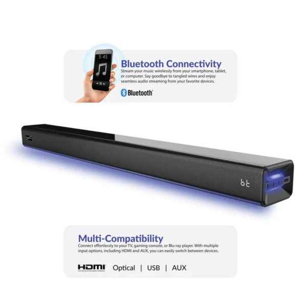 Supersonic 31.5-Inch 60W Bluetooth Soundbar - Fashions Envy