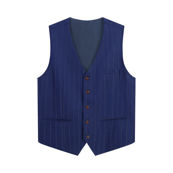 Mens Formal 3 Piece Pinstripe 2 Button Suit - Fashions Envy