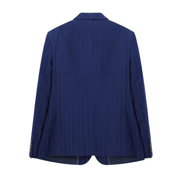 Mens Formal 3 Piece Pinstripe 2 Button Suit - Fashions Envy