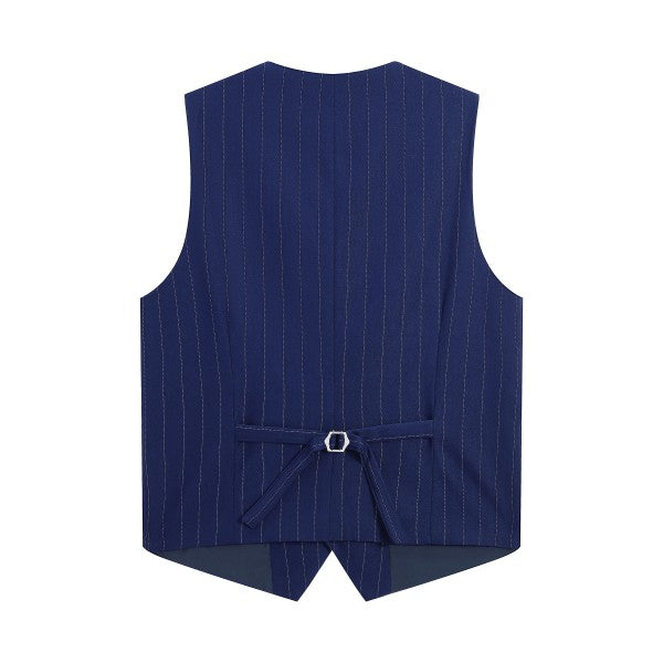 Mens Formal 3 Piece Pinstripe 2 Button Suit - Fashions Envy