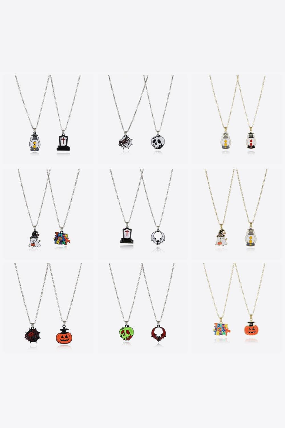 Two-Piece Halloween Theme Necklace Set - Fashions Envy