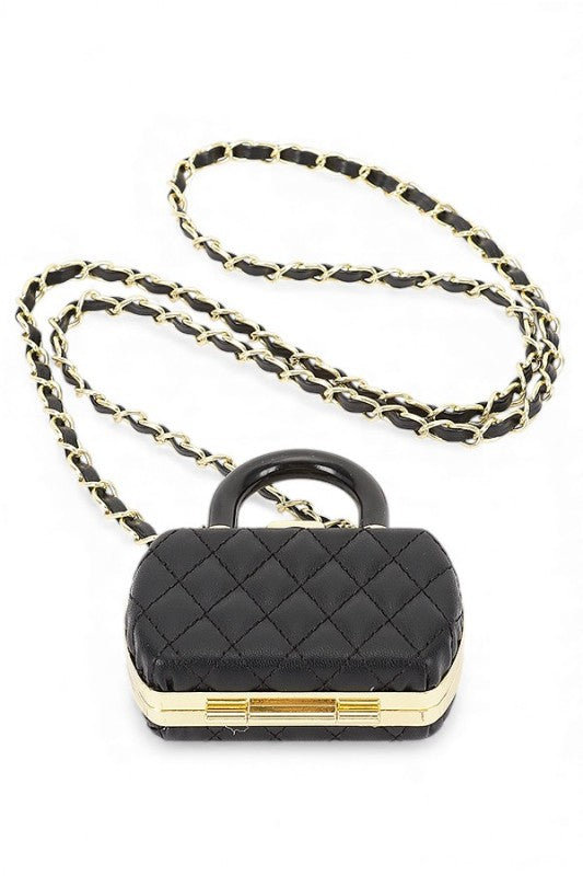Mini Quilted Crossbody Bag - Iconic Top Handle