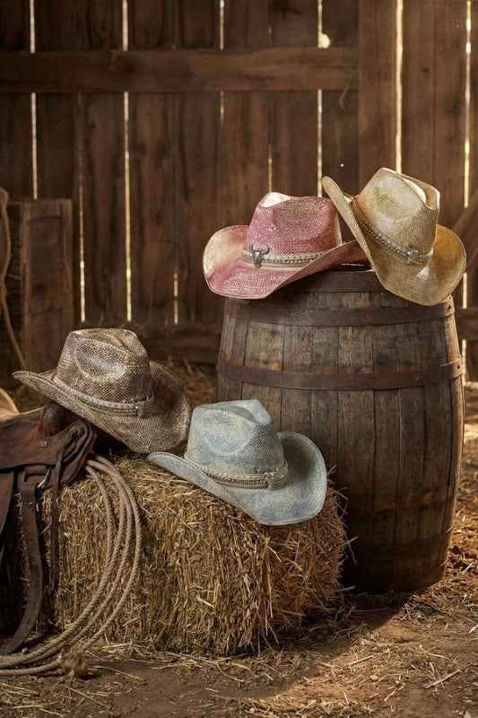 Bull Skull Western Vintage Cowboy Hat