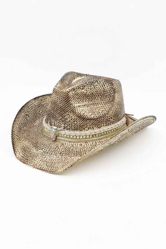 Bull Skull Western Vintage Cowboy Hat