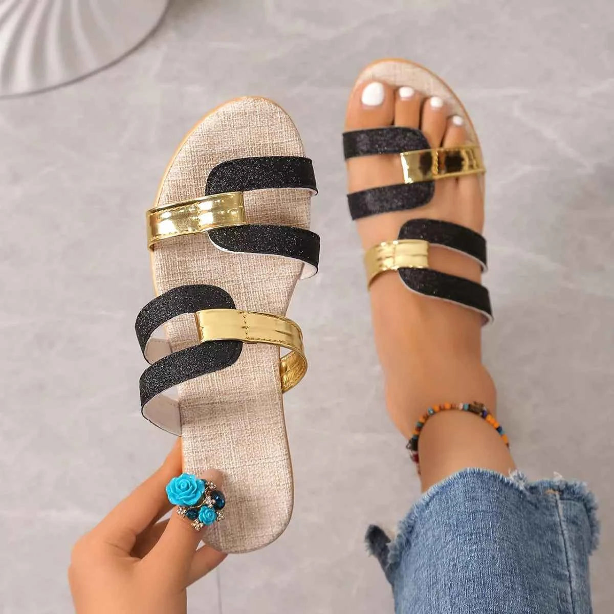 Open Toe Wedge Sandals