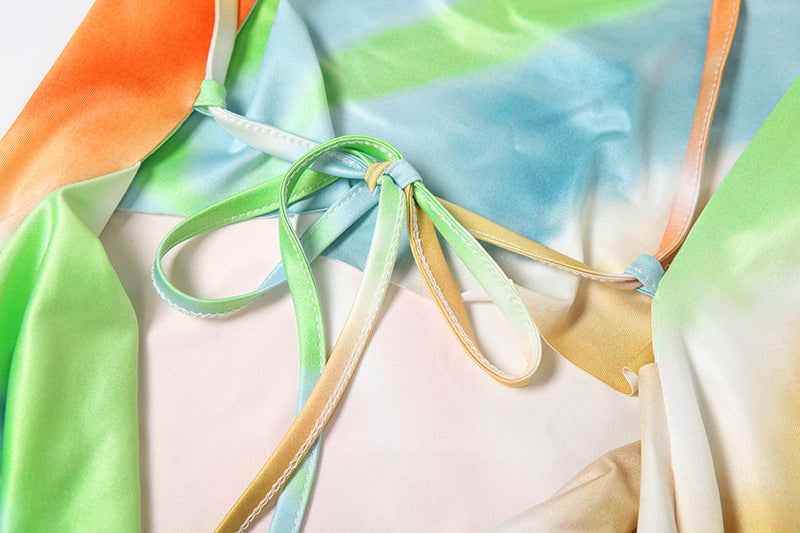 Strappy Backless Halter Dress - Summer Maxi Gown