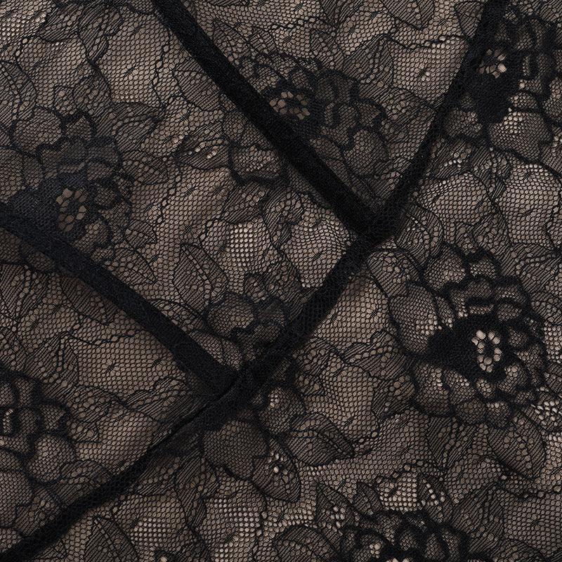 Sweetheart Neck Lace Dress - Long Sleeve Bodycon Mini - Fashions Envy