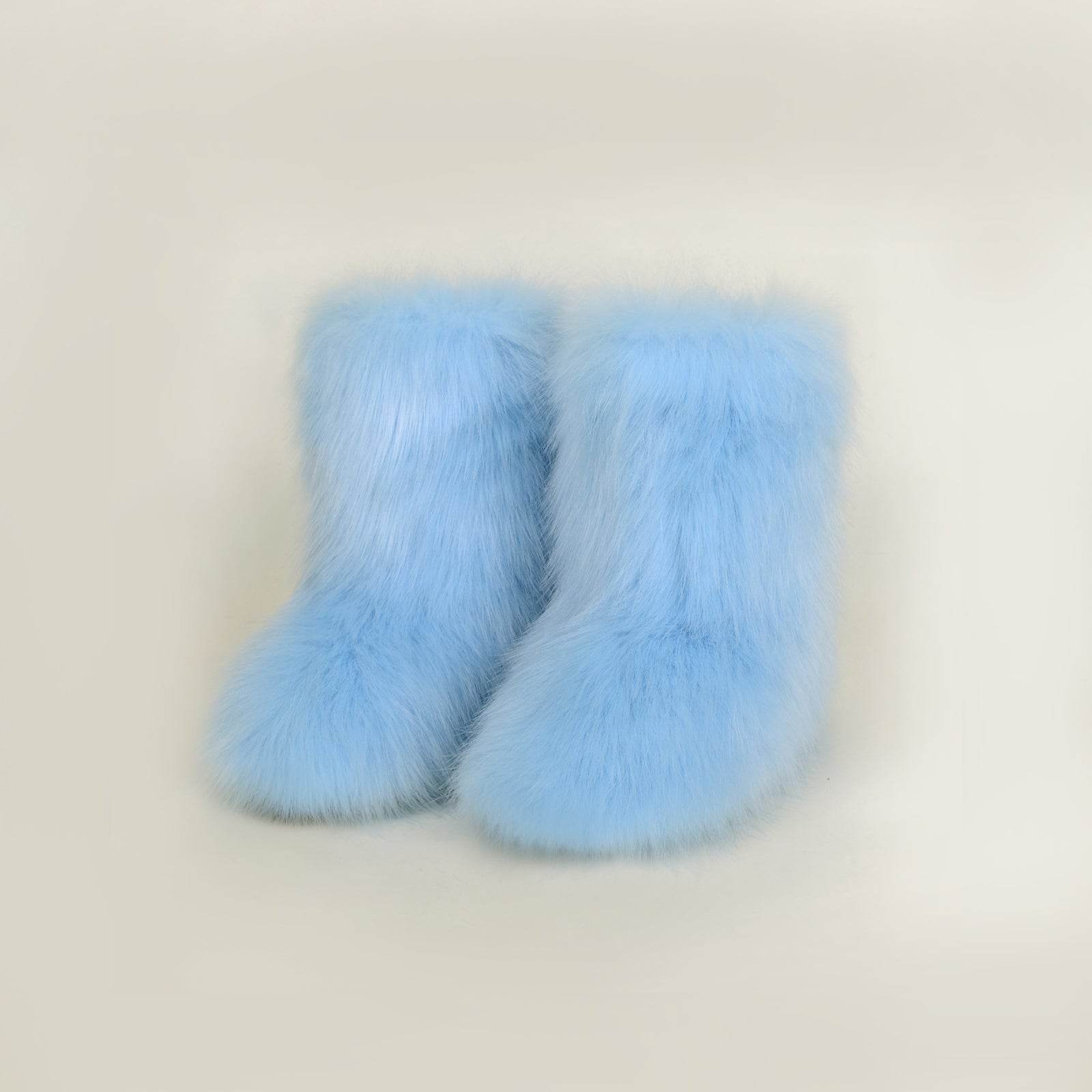 Thermal Fuzzy Platform Boots - Fashions Envy
