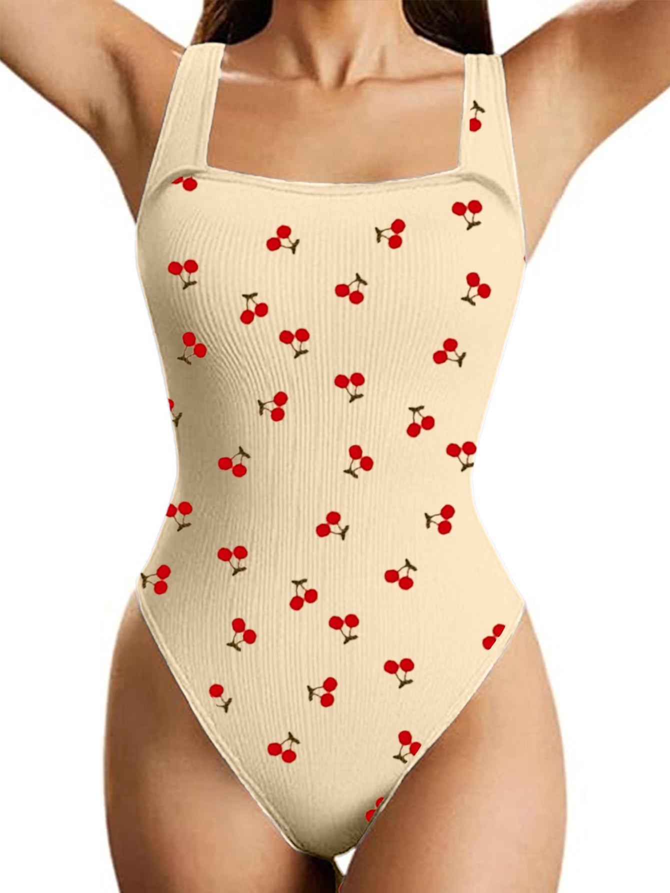 Women's One-piece Sleeveless Square Neck Skinny Yoga Bodysuit