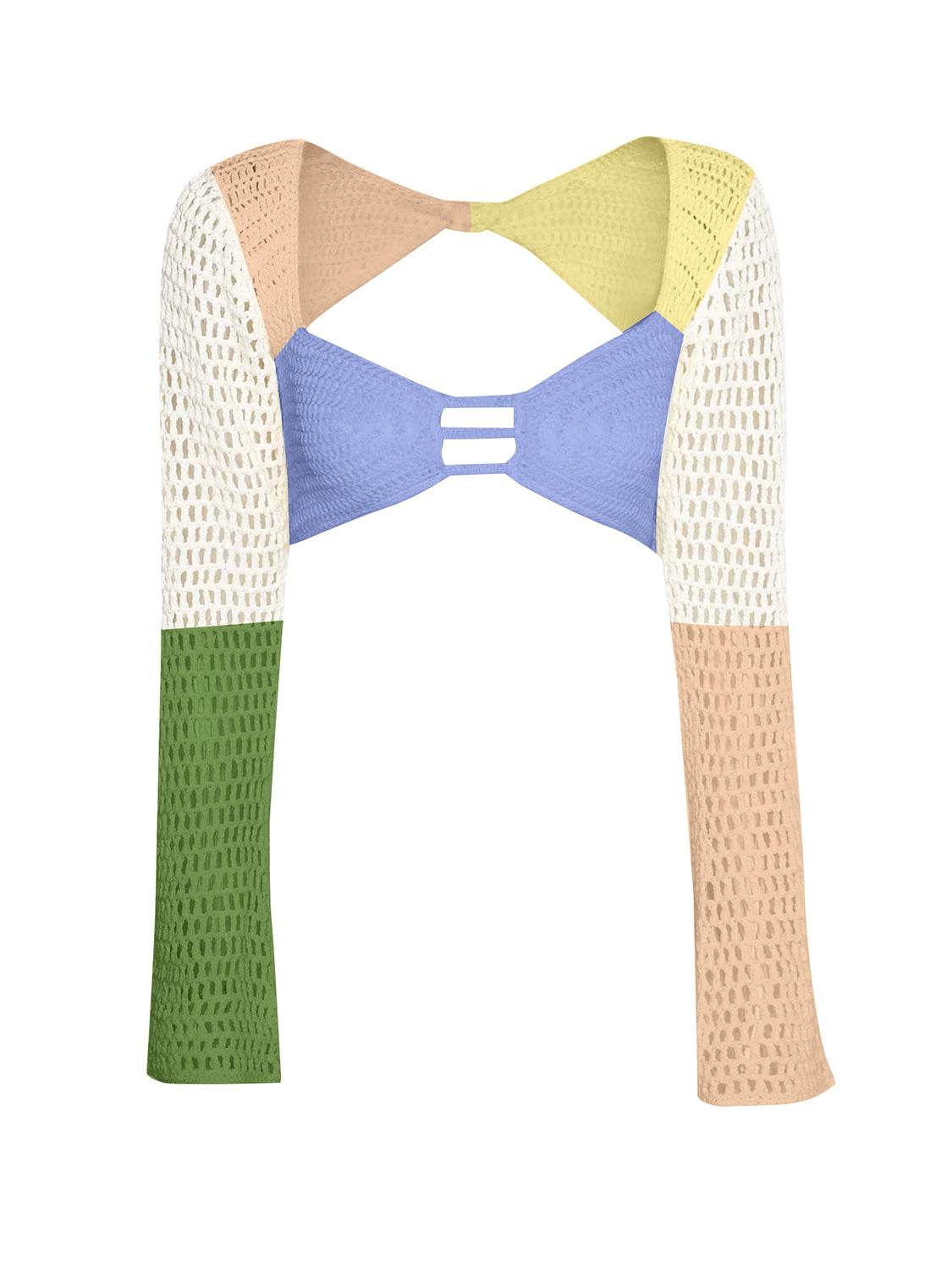 Tied Long Sleeve Top and Skirt Cover Up Set - Fashions Envy