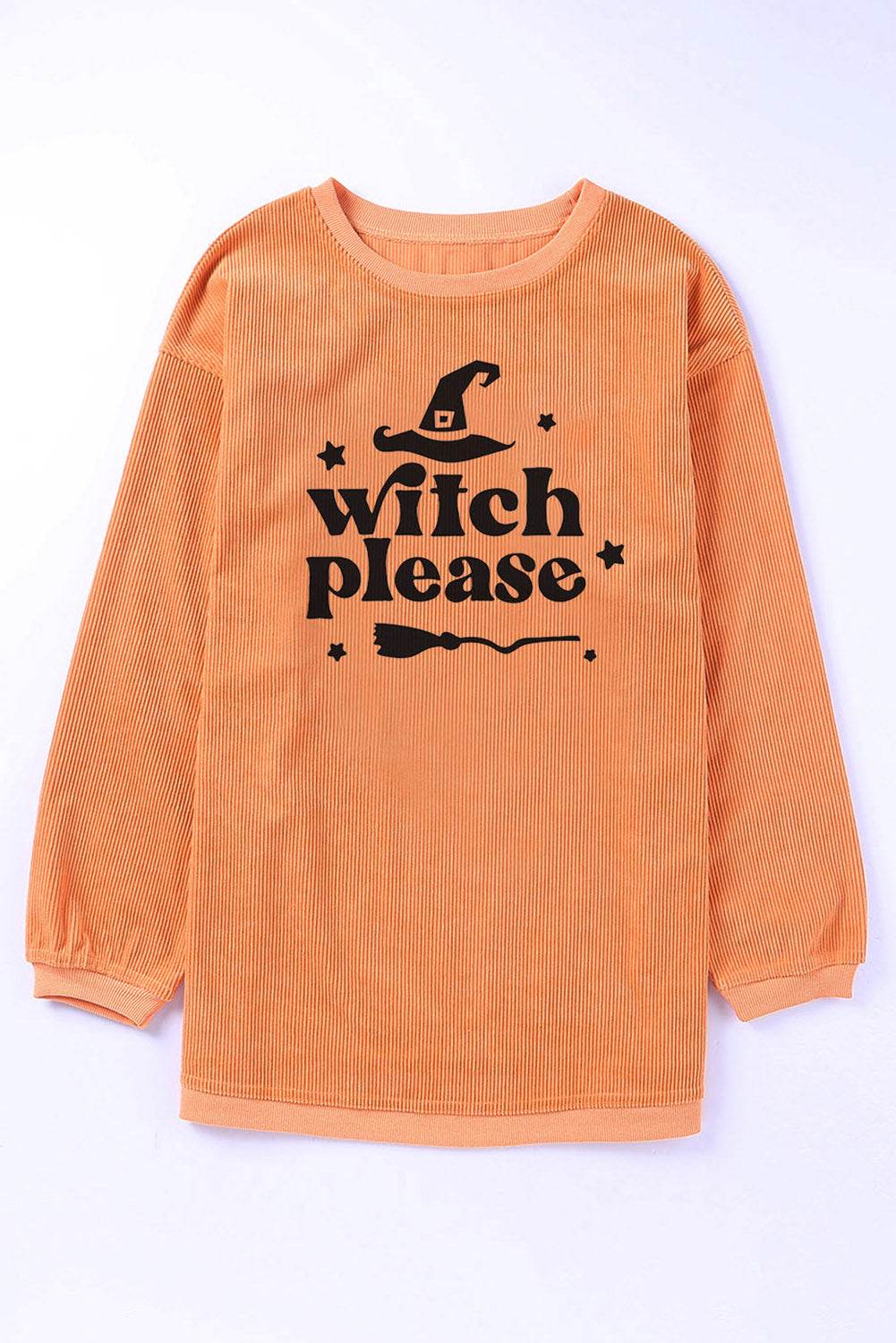 WITCH PLEASE Graphic Dropped Shoulder Sweatshirt - Fashions Envy