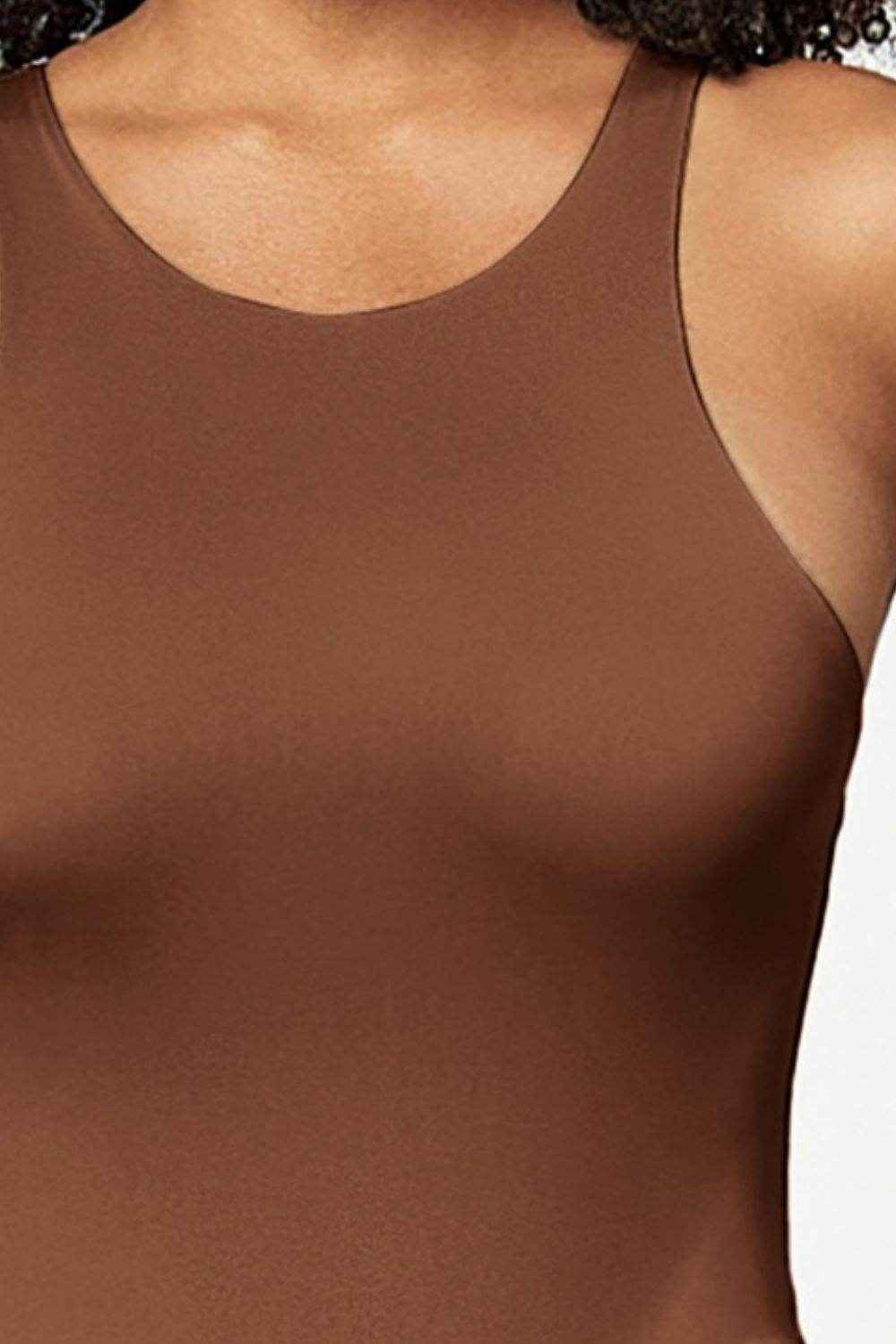 Full Size Round Neck Wide Strap Bodysuit