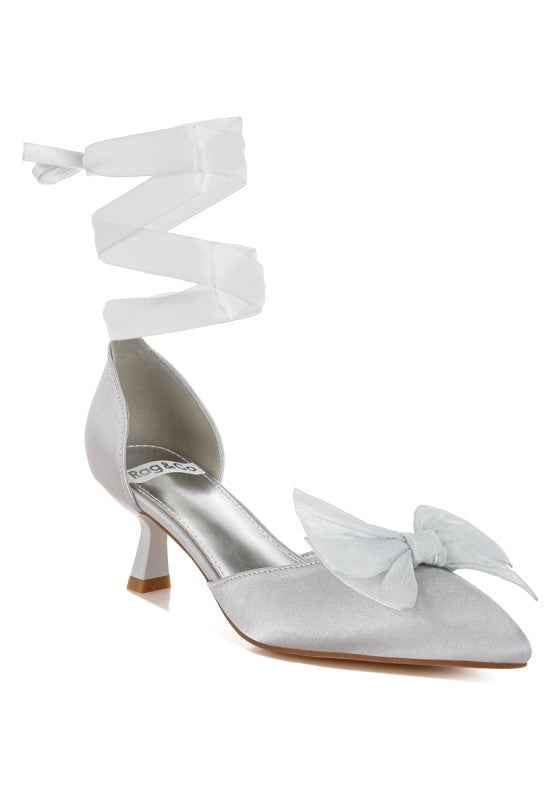 Cadell Bow Detail Satin Sandals