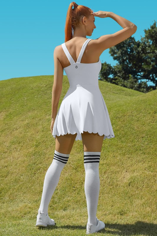 Workout Golf Tennis Dress with Shorts Pocket