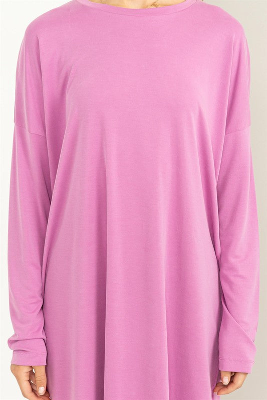 Drop Shoulders Class and Charm Oversized Midi Dress