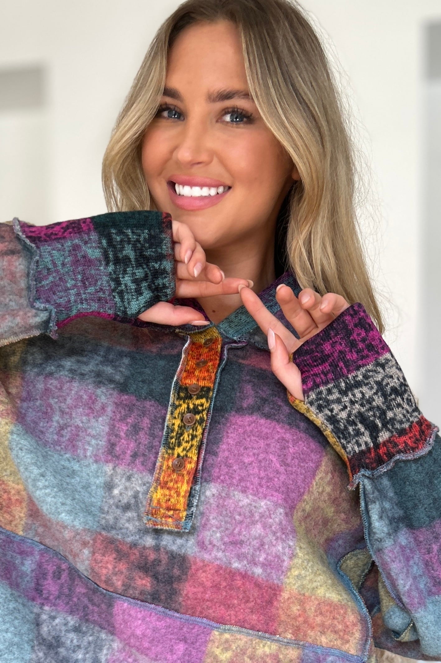 Double Take Full Size Plaid Dropped Shoulder Hoodie - Fashions Envy