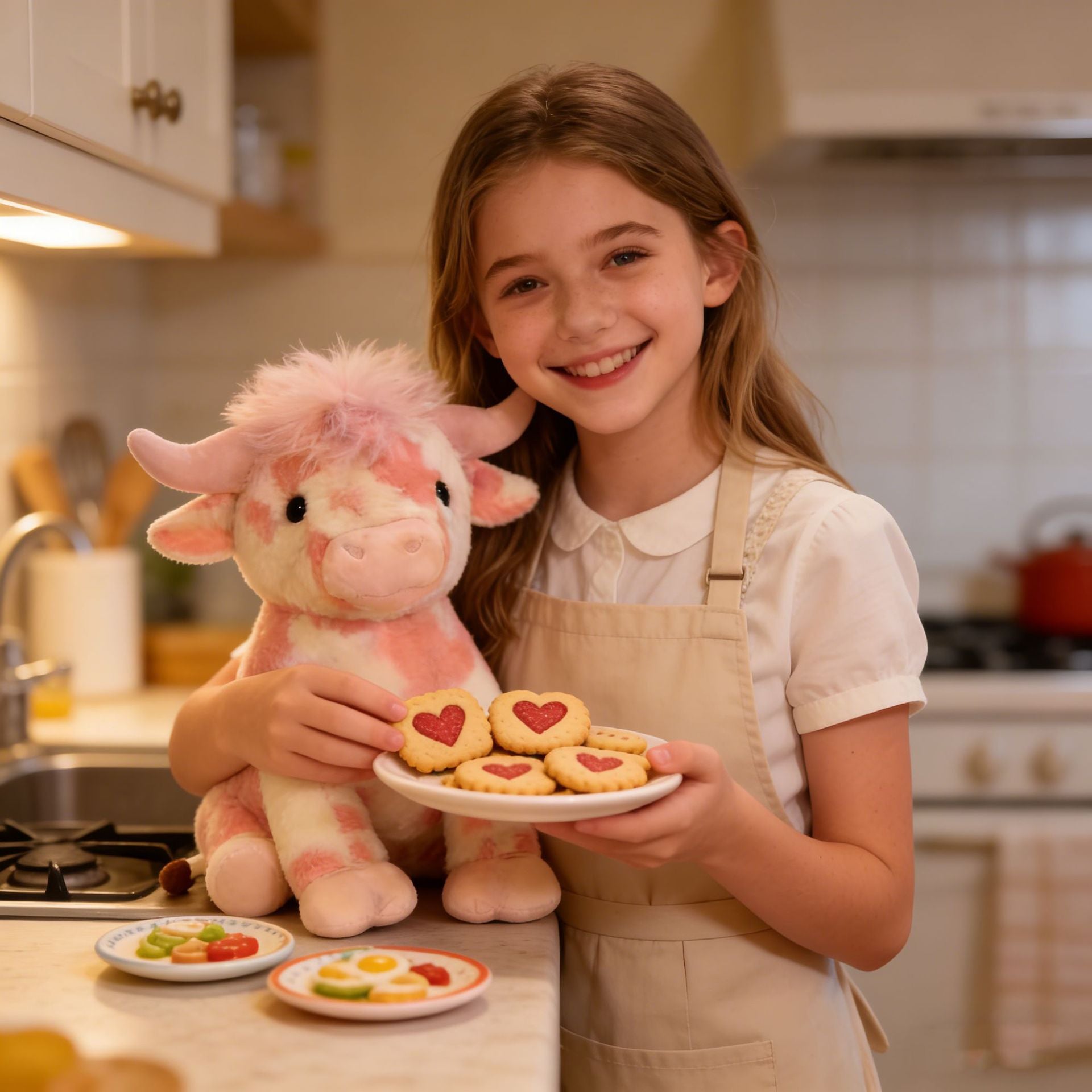 Pink Cow Plush Valentine's Day Plush Toy - Fashions Envy