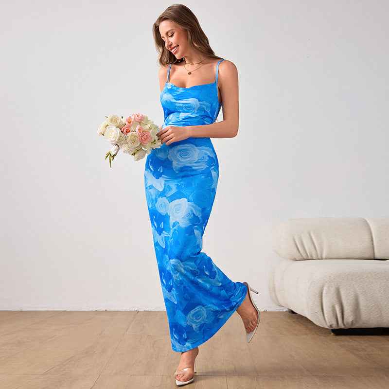 sweetheart neck hot girl backless maxi dress