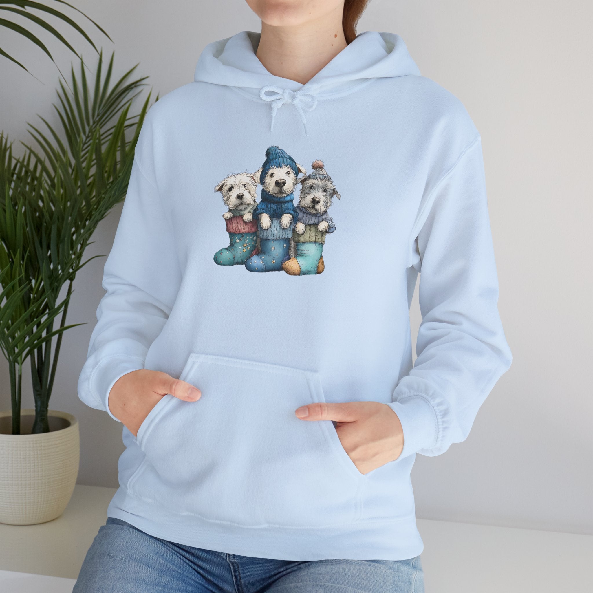 Stocking Pups Hoodie - Festive Christmas Dog Sweatshirt
