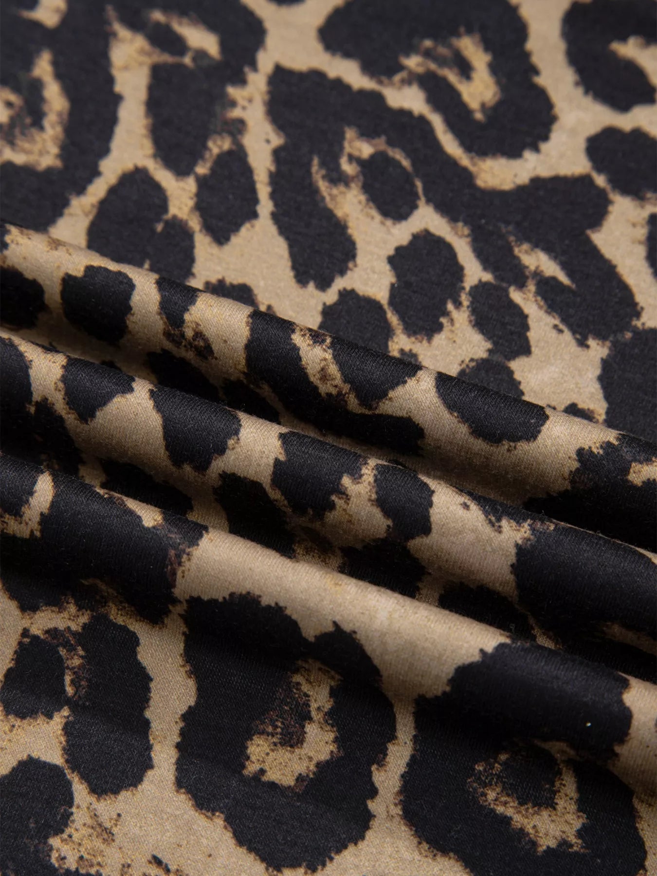 Leopard Print Top - Square Neck Long Sleeve Going Out - Fashions Envy