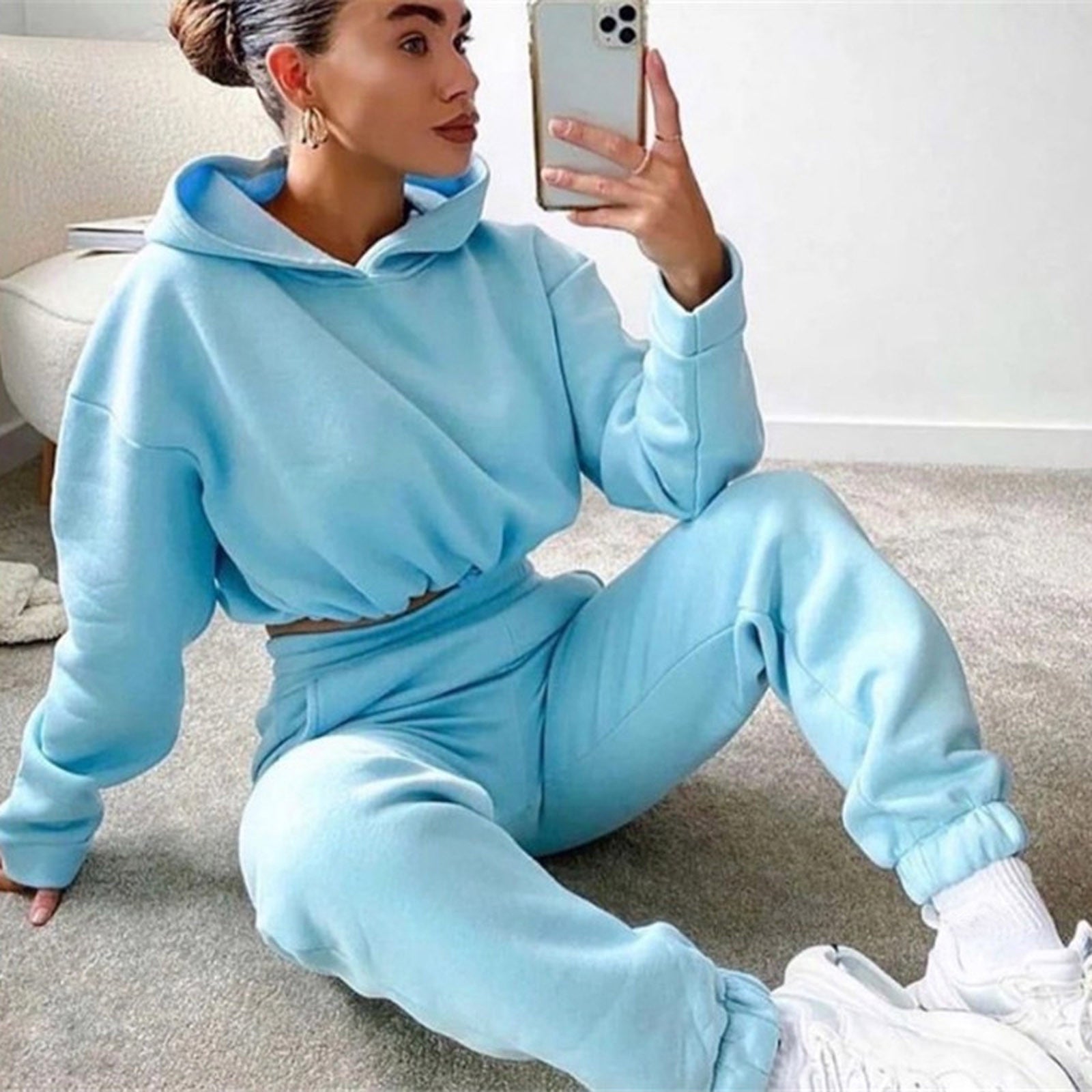 2 Piece Sweatsuit - Women's Hoodie & Joggers Tracksuit