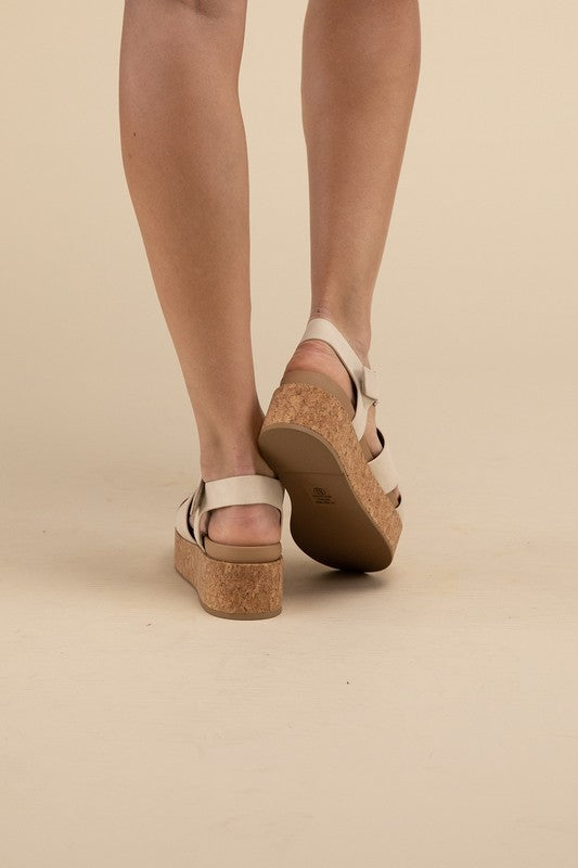 AMENDA-S Buckle Platform Sandal Wedge