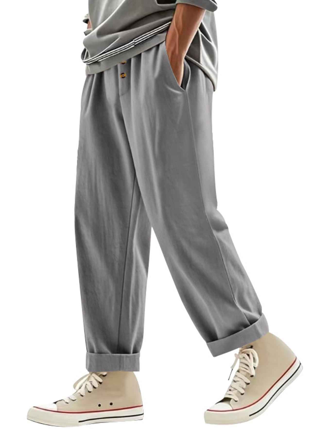 Men's Full Size Drawstring Loose Fit Pants Plus Size