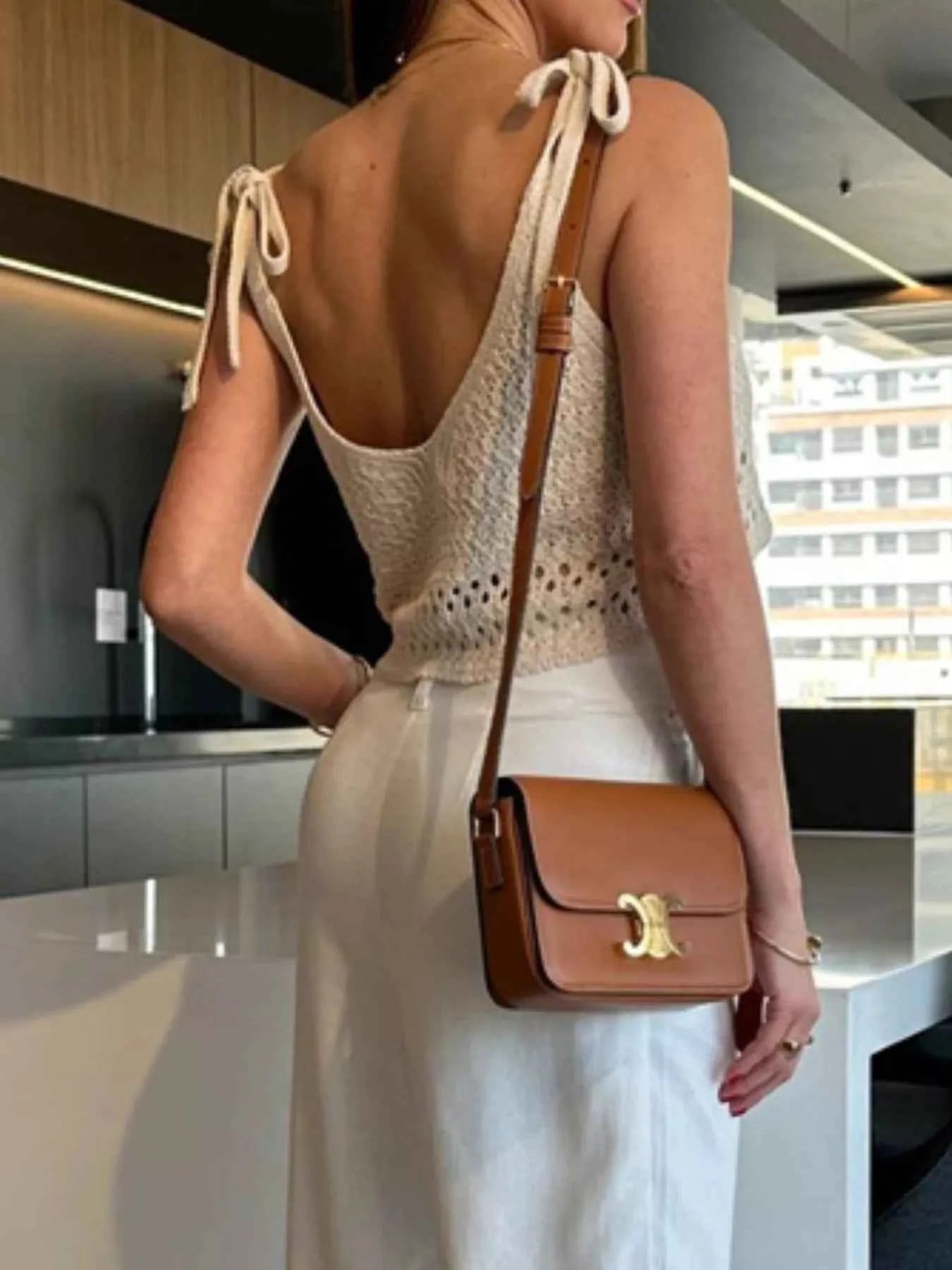 Crochet Knit Cami - Openwork Boho Design Top