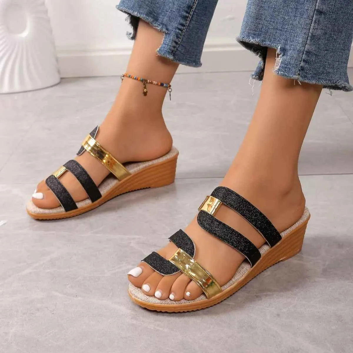 Open Toe Wedge Sandals