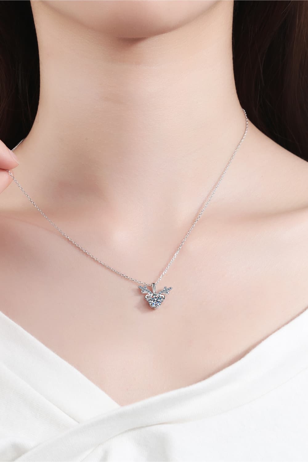 Necklace Moissanite 925 Sterling Silver 1 Carat