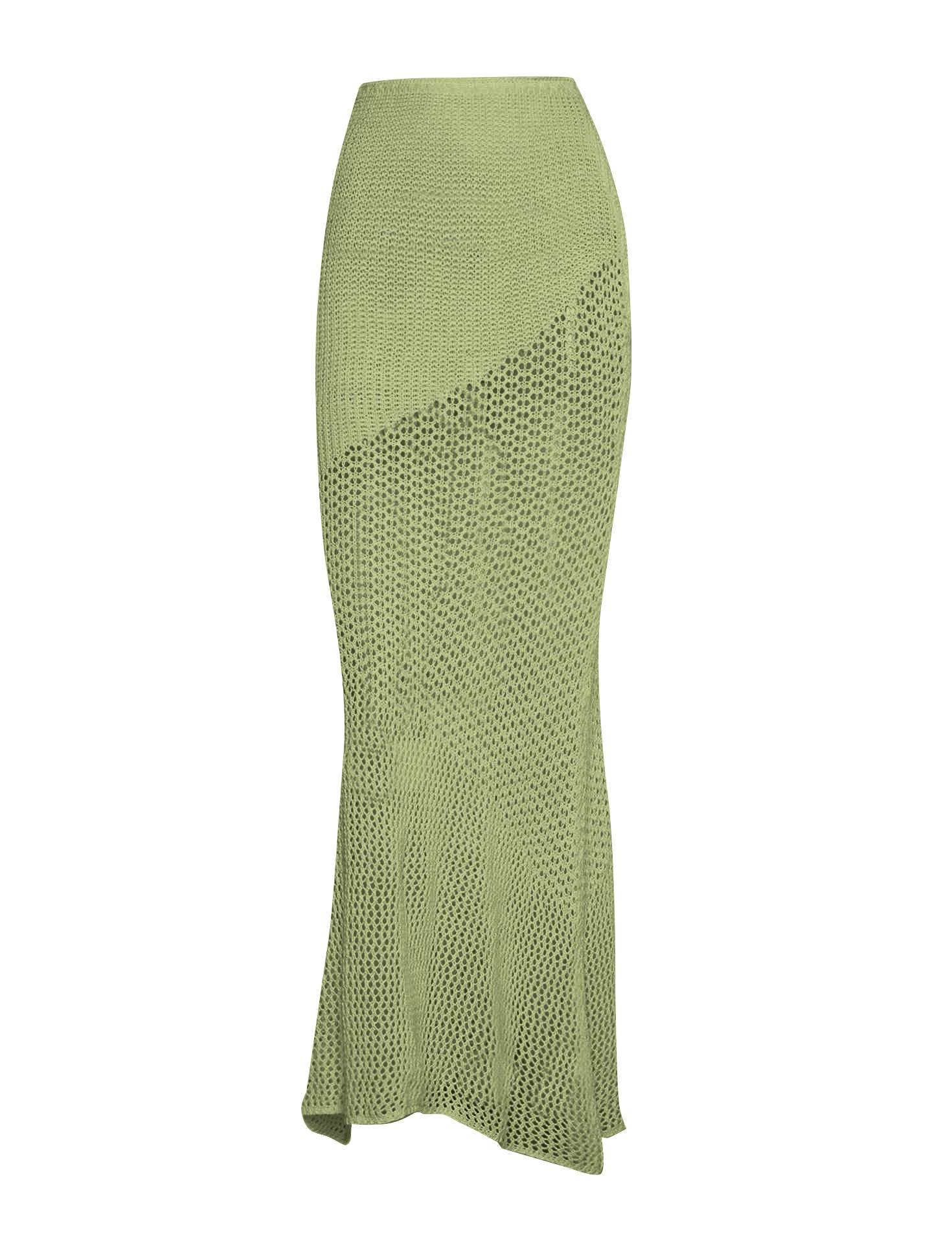 Tied Long Sleeve Top and Skirt Cover Up Set - Fashions Envy