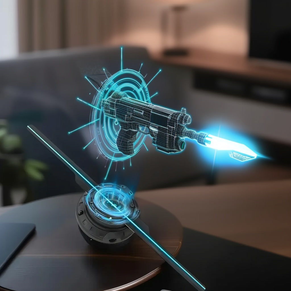 3D Hologram Fan Projector - 224 LED Naked-Eye Display for Parties