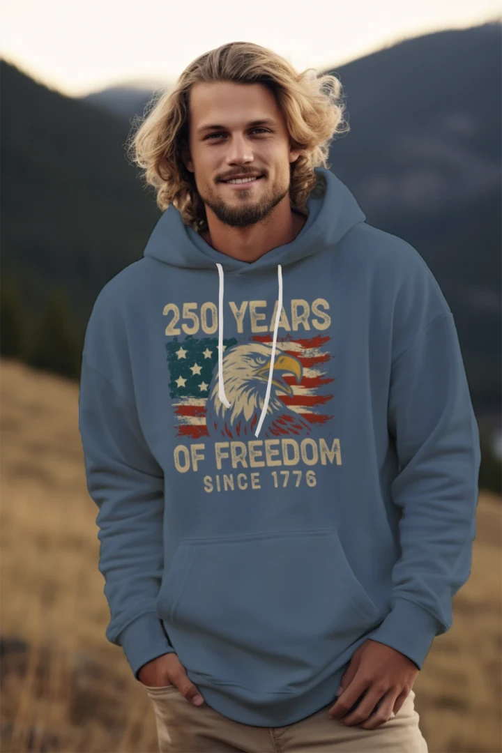 Comfort Colors Freedom 250 - Bald Eagle Hoodie