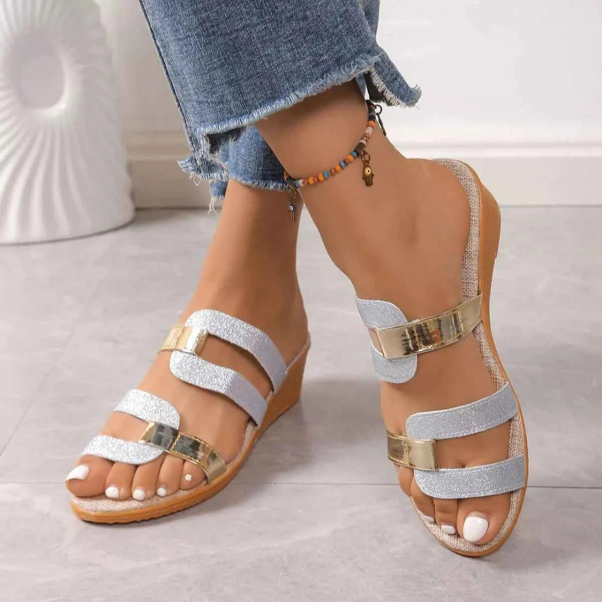 Open Toe Wedge Sandals