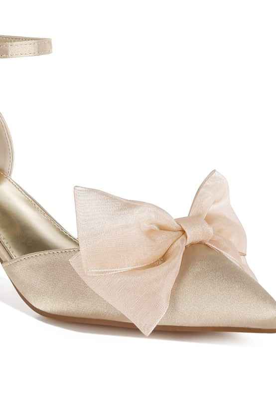 Cadell Bow Detail Satin Sandals