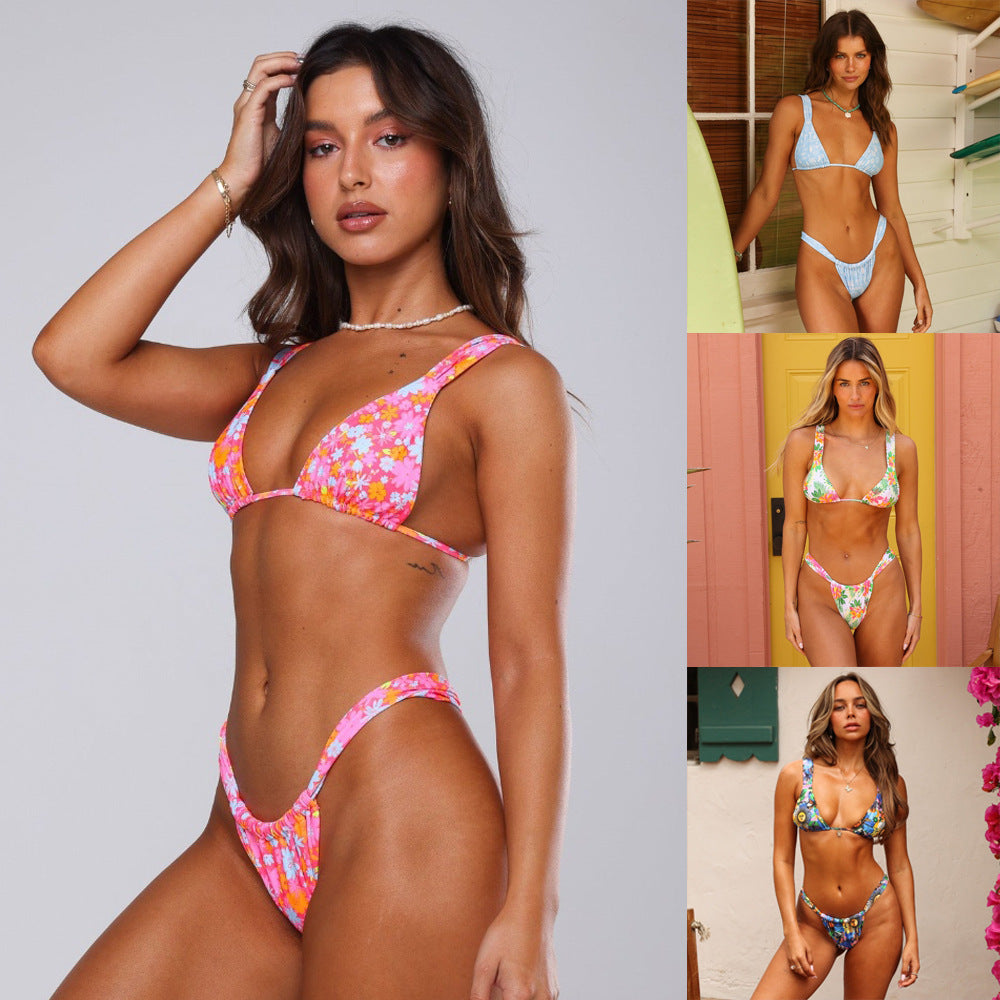 Split Strap Women's Swimsuit - One Piece Bathing Suit