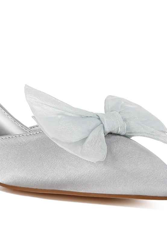 Cadell Bow Detail Satin Sandals