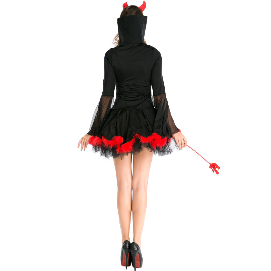 Devil Costume - Sexy Halloween Long Sleeve Outfit