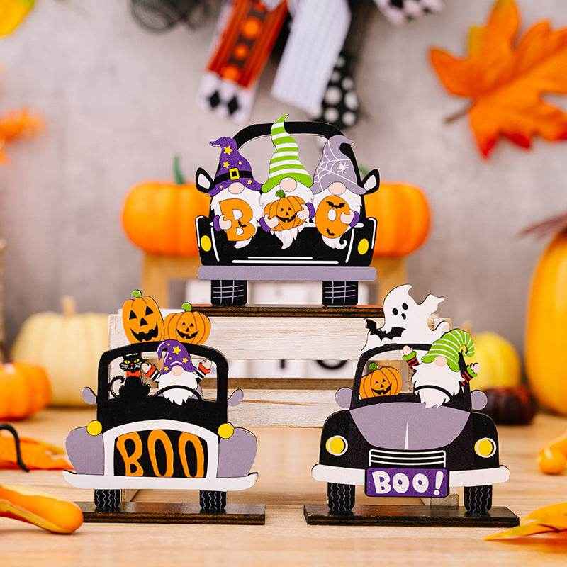 Halloween Element Car-Shape 3-Piece Ornaments