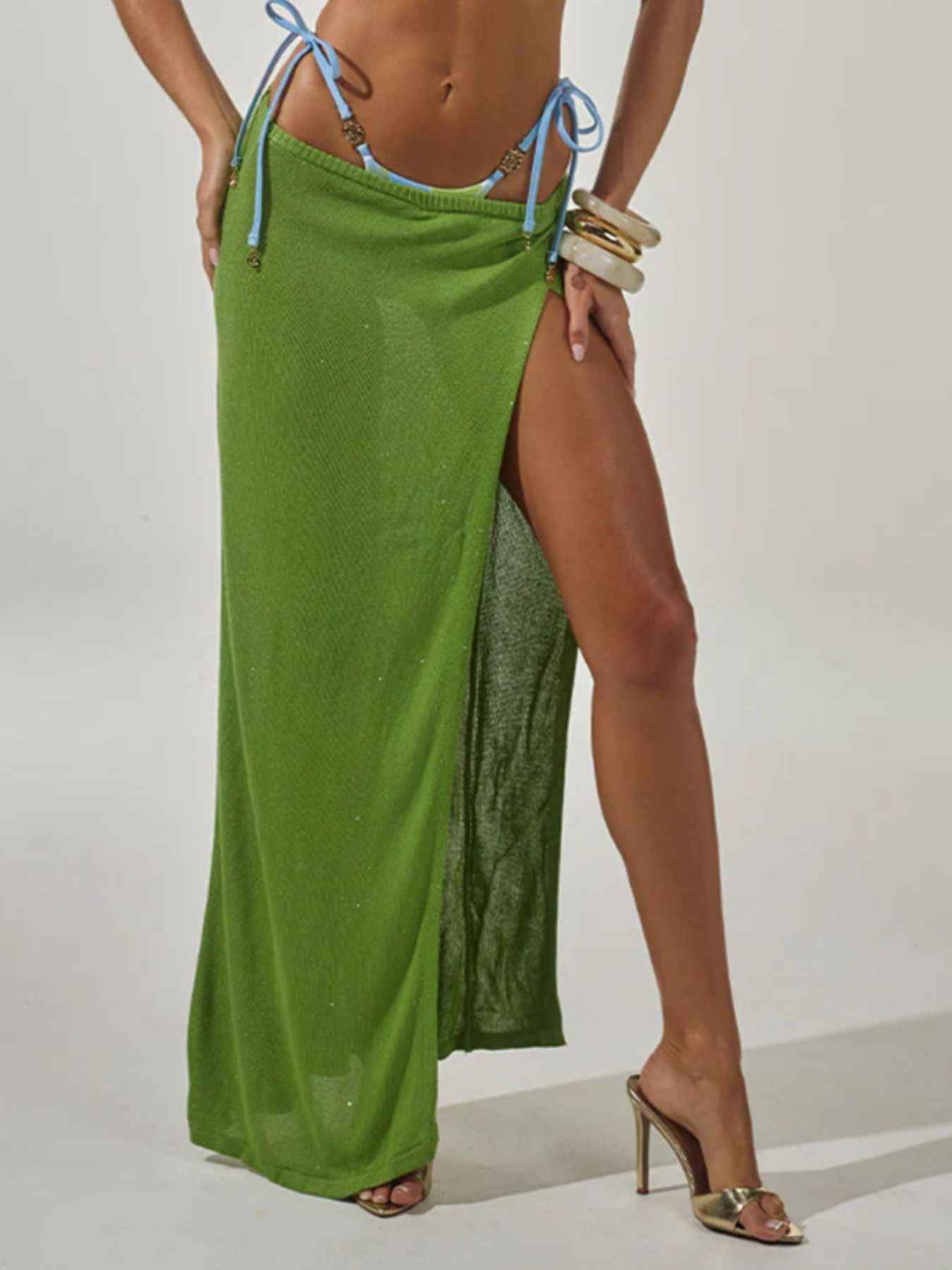 Split Maxi Sweater Skirt