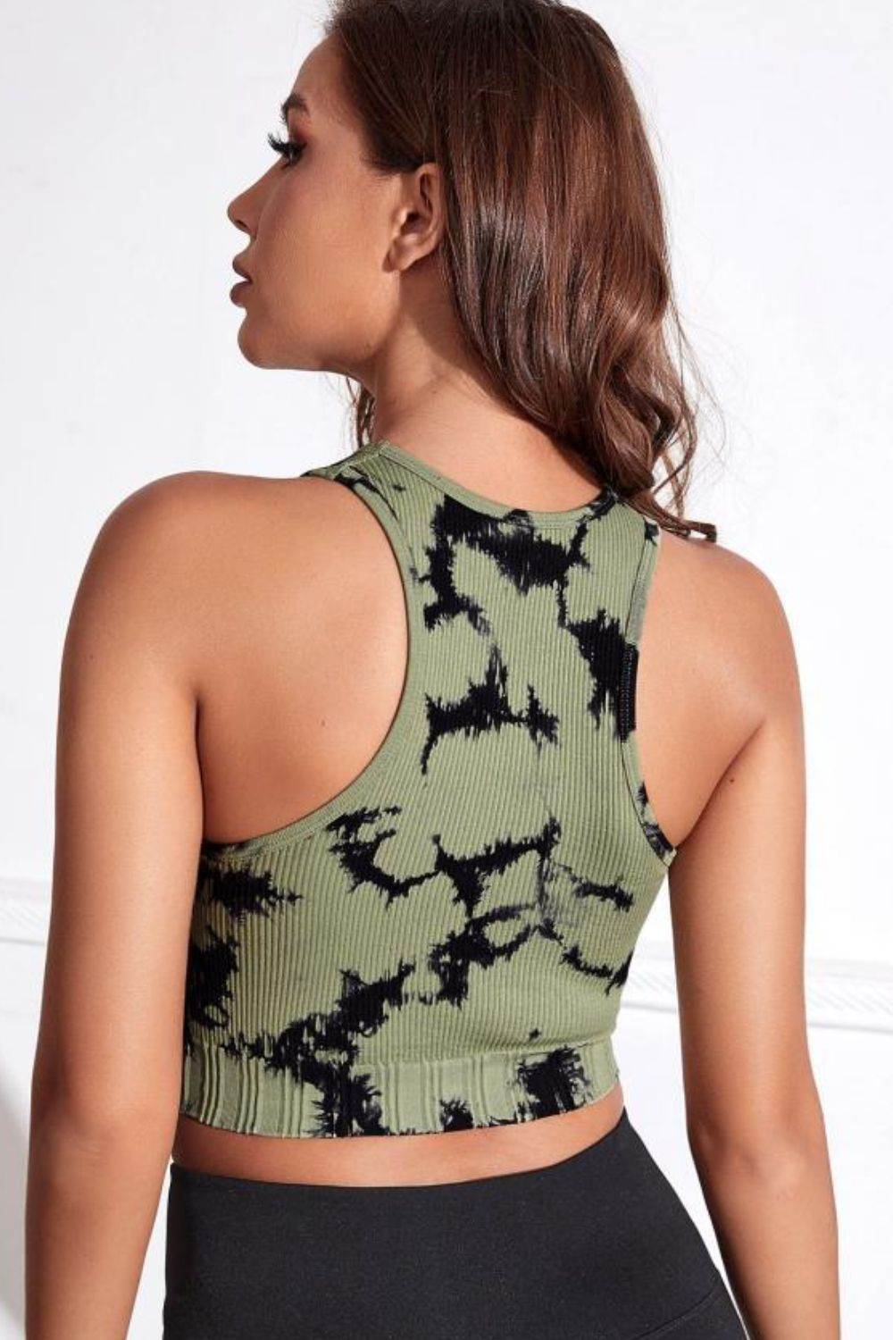 Tie-dye Cropped Round Neck Tank Top - Fashions Envy