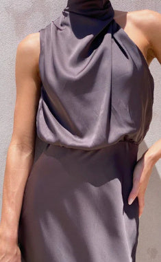 Satin Two Piece Set - Slim Fit Casual Outfit for Women