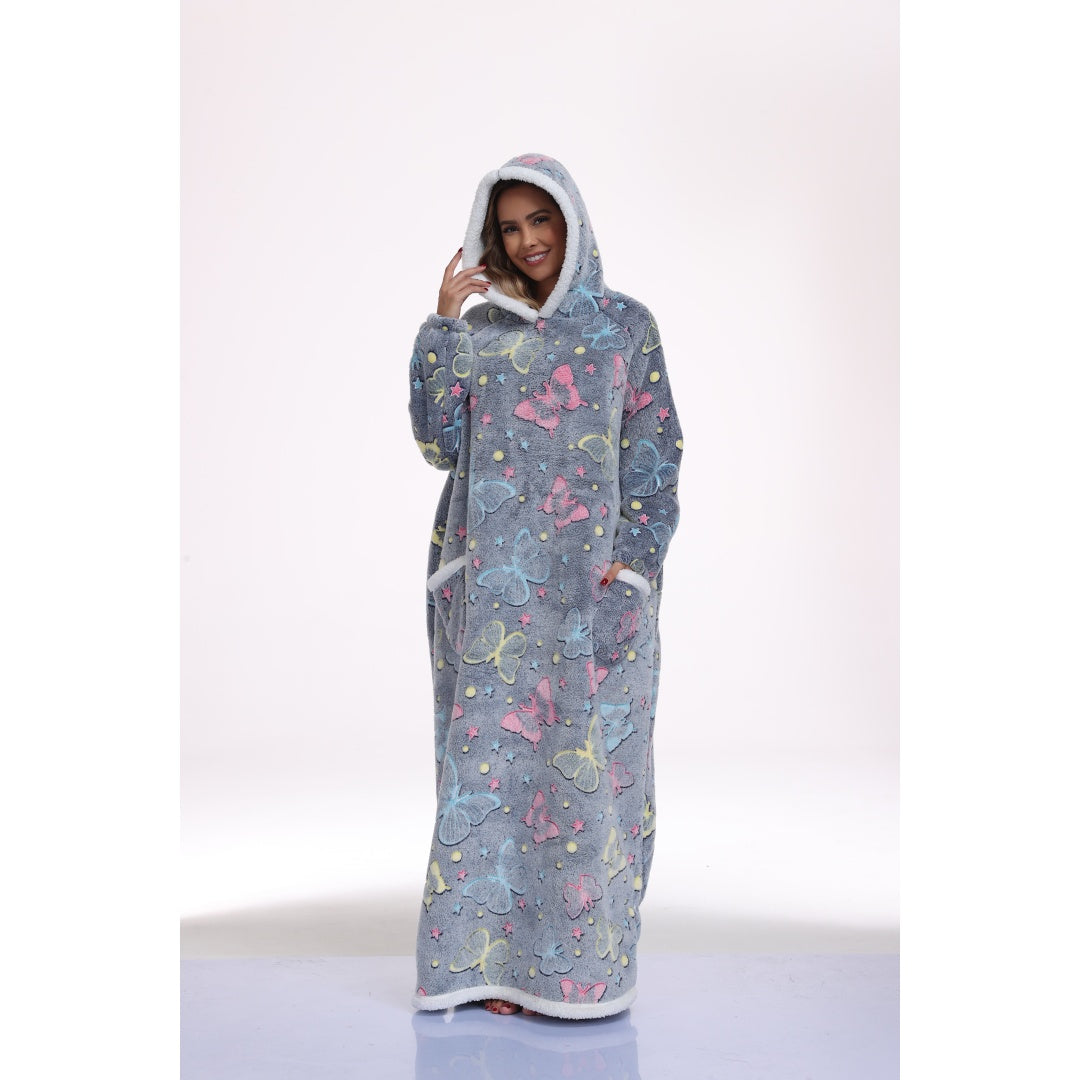 Hooded Blanket Sweatshirt - Sherpa Wearable Style