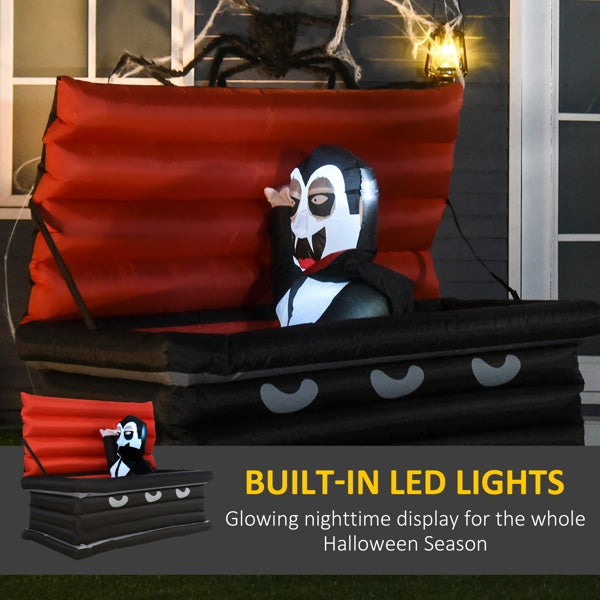 Vampire Coffin Inflatable - 6ft Halloween Yard Decoration - Fashions Envy